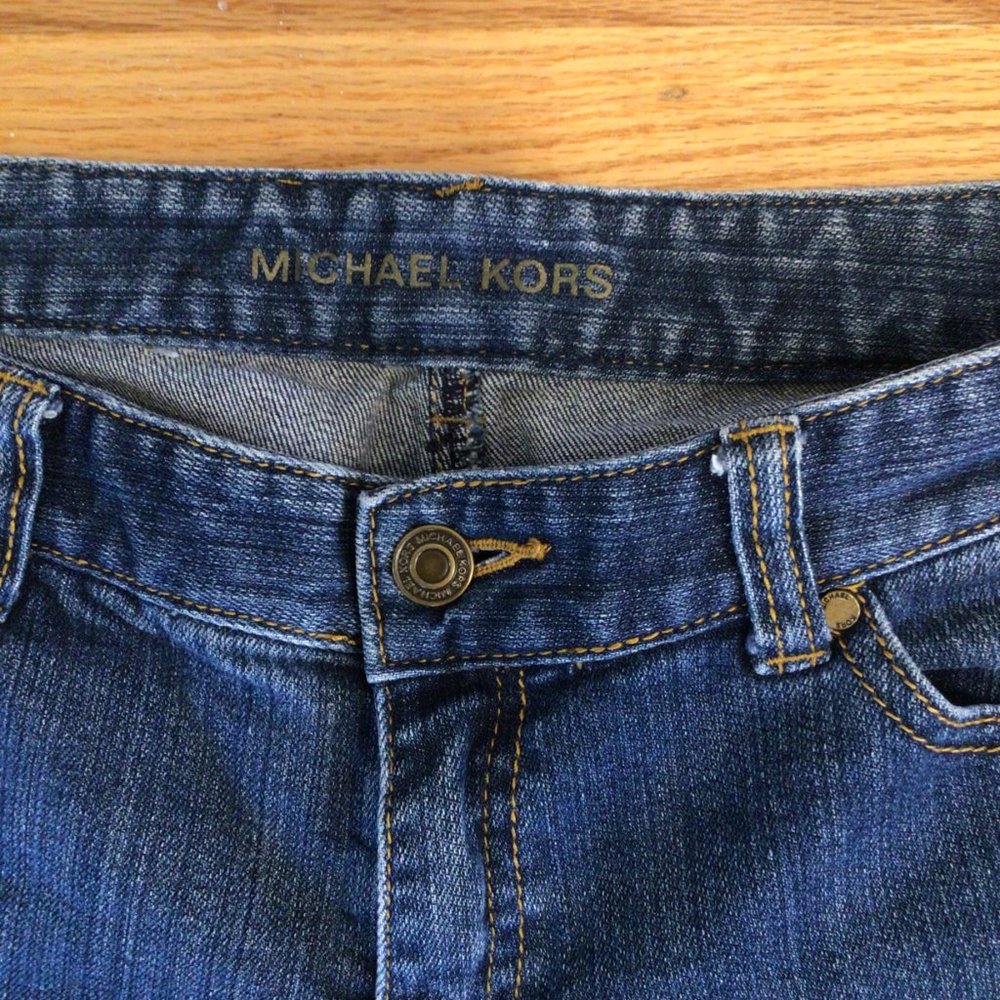 Michael Kors Women’s Jeans Sz 4 Wide Leg Cotton Medium Wash High Rise Pa… - Picture 4 of 14